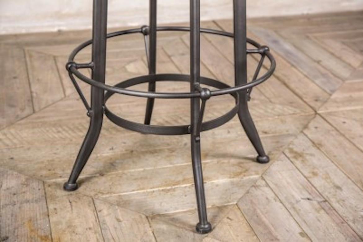 Premier Industrial Barstool with Back, 20th Century For Sale 2