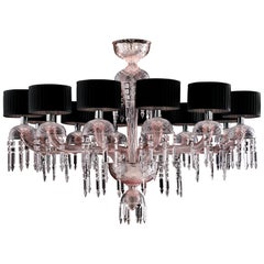 Premiere Dame 5696 12 B-Kronleuchter aus Glas mit schwarzem Schirm, von Barovier&Toso