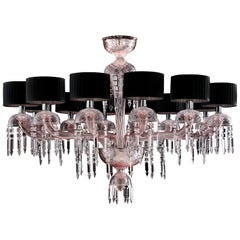 Premiere Dame 5696 12 B Chandelier in Glass with Black Shade, by Barovier&Toso