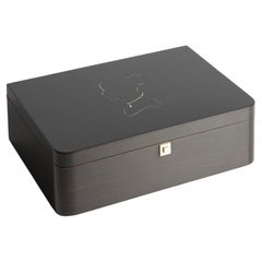Première Dame Jewelry Box in Ebony with Bone Inlay by Giordano Vigano