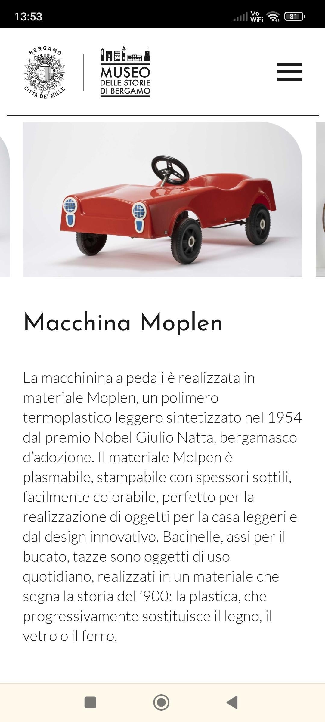 Mid-20th Century Nobel Prize giulio Natta collection de 1954 in perfect condition available For Sale
