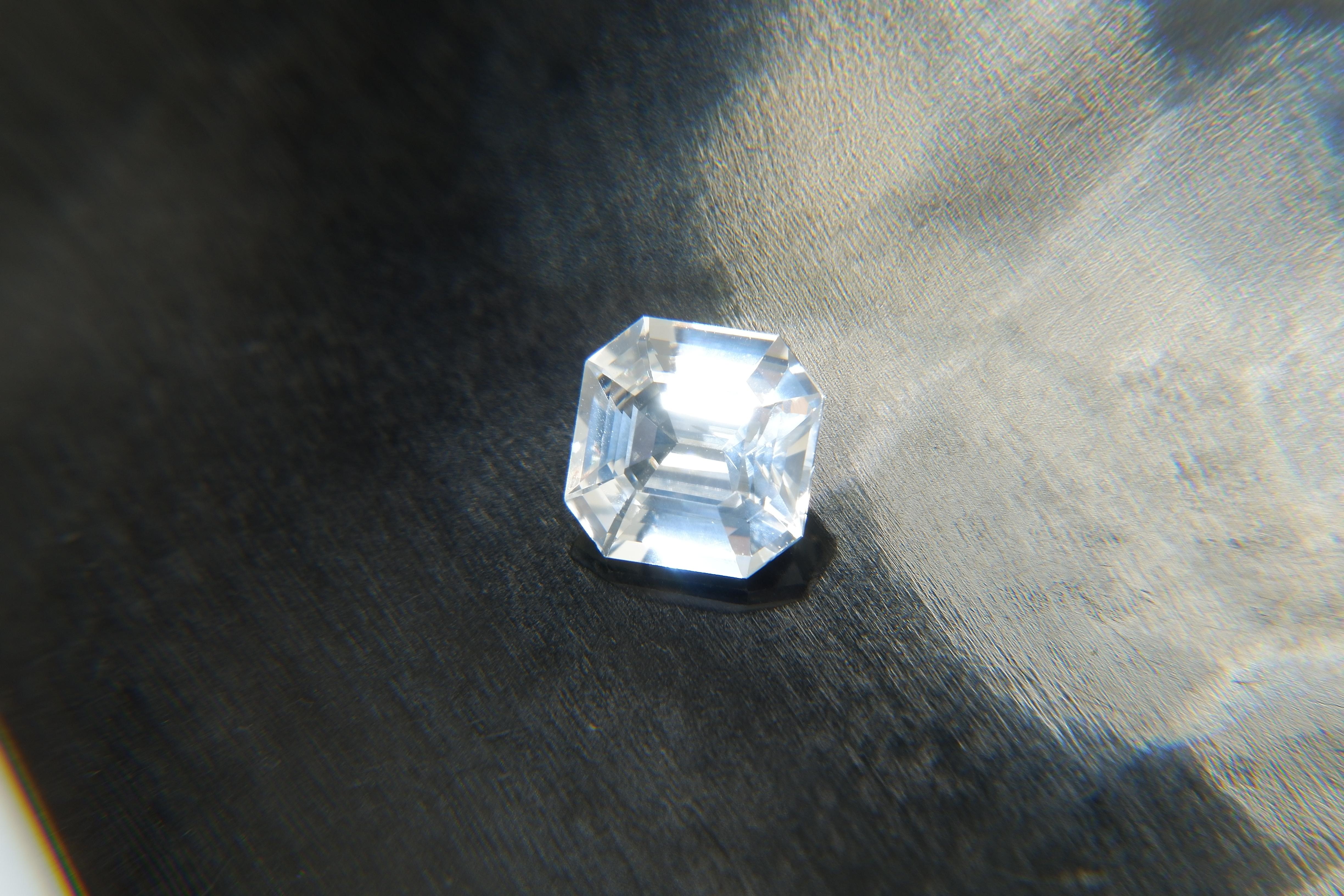 Premium Diamond-Like: Vivid Crisp White Sapphire, GIA In New Condition For Sale In Sheridan, WY