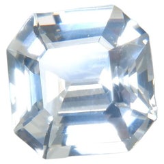PREMIUM DIAMOND-LIKE: Vivid Crisp Weißer Saphir, GIA