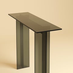 Premium Glass Console Table - Smoked
