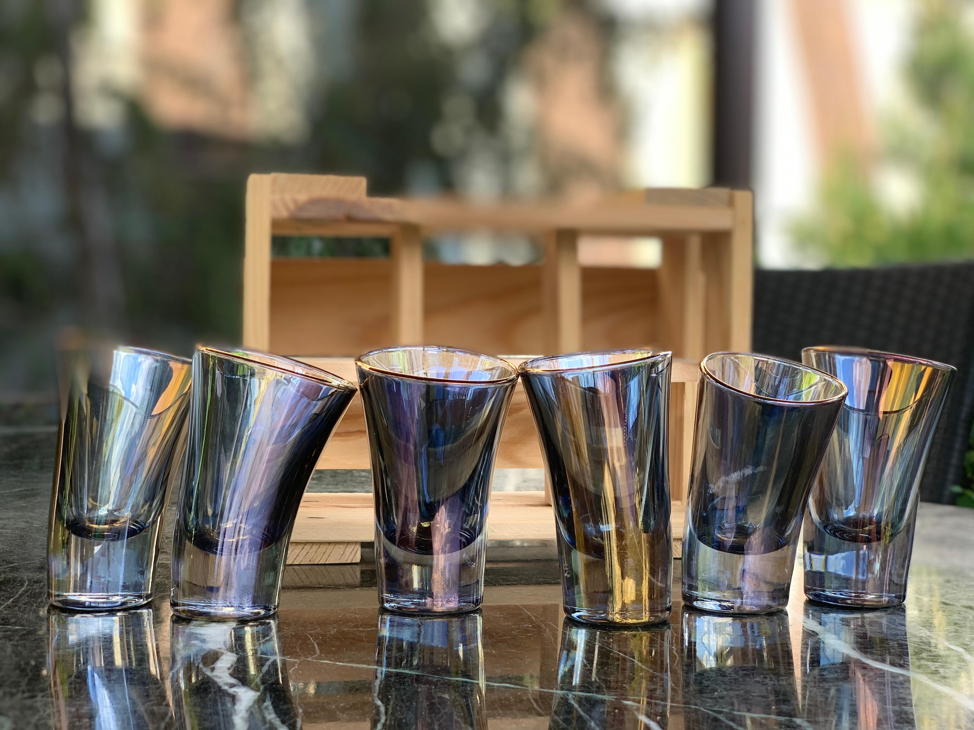 Premium Holographic Tall Shot Glass 6er-Set in der Geschenkbox im Angebot 2