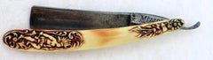 Premium "Indian Chief" Themed Double Sided Straight Razor. American, Circa 1900