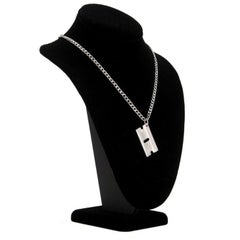 Premium Label Bad Habits Luxury Signature Silver Razor Blade Charm .925 Necklace