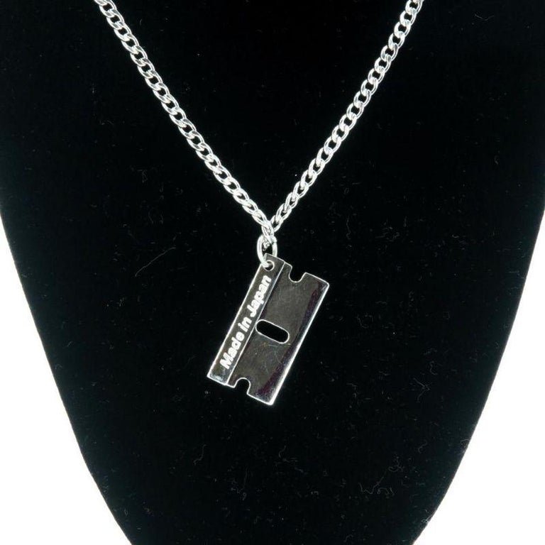 Premium Label Bad Habits Luxury Signature Silver Razor Blade Charm .925 ...