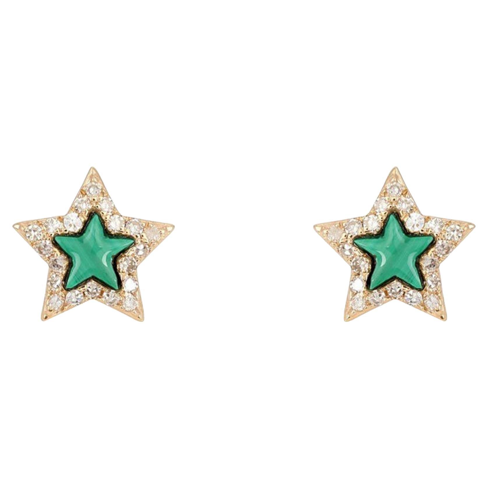 Premium Lapis 14K (or 18k upon request) Yellow Gold Diamond Stud Earrings