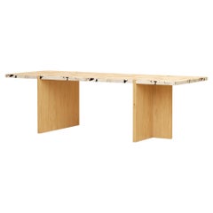 Premium-Loungetisch aus Marmor und Eiche - Calacatta Violett