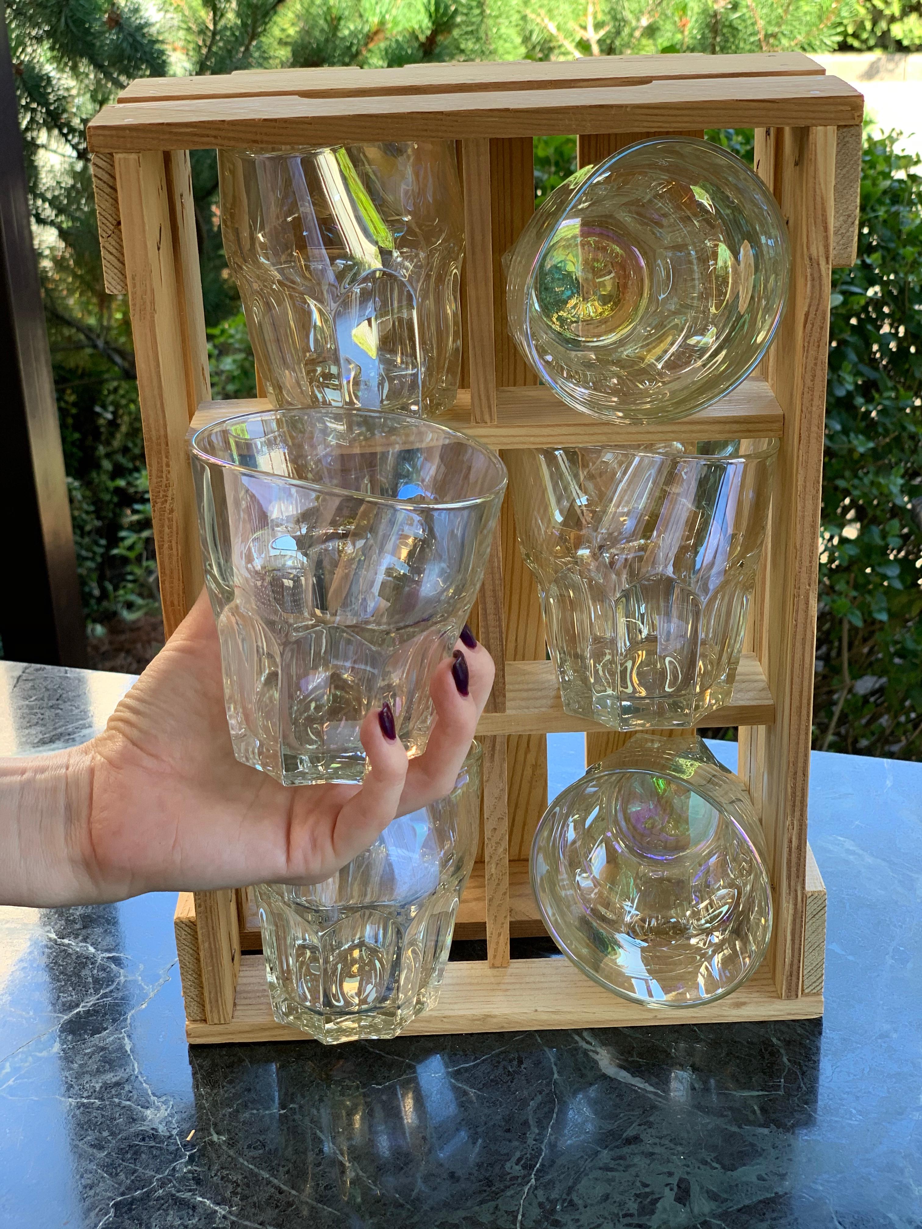 Premium Pearlescen Rocks Glass 6er Set in der Geschenkbox (Ukrainisch) im Angebot