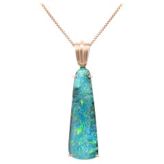 Premium Quality Australian 10.64ct Boulder Opal Pendant in 18K Rose Gold