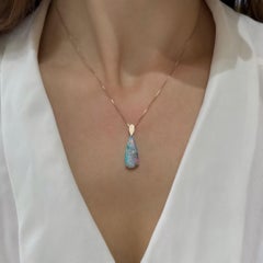 Premium Quality Australian 5.03ct Boulder Opal Pendant in 18K Rose Gold