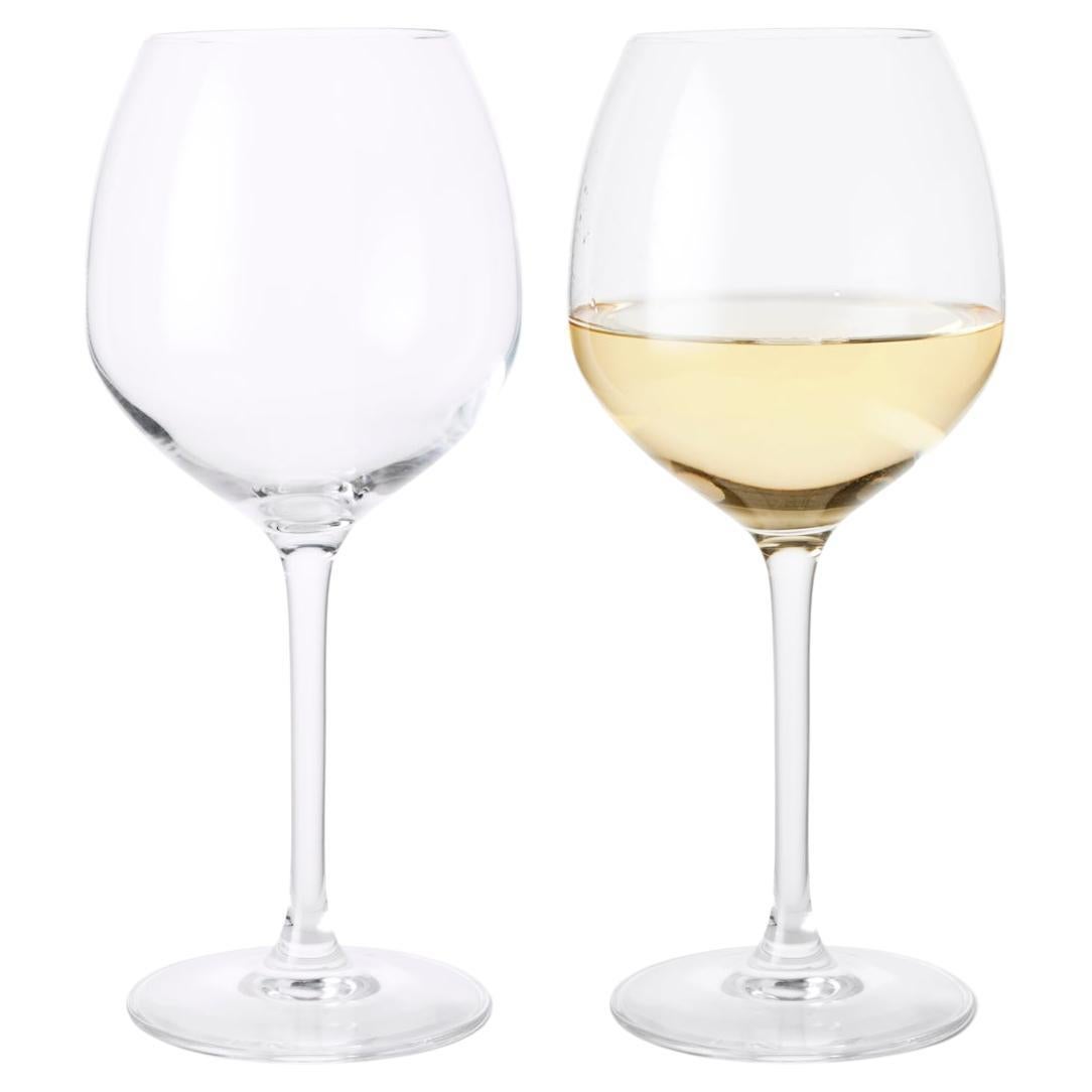 Premium White Wine Glass Design Tom Nybroe Clear 2 Pcs For Sale