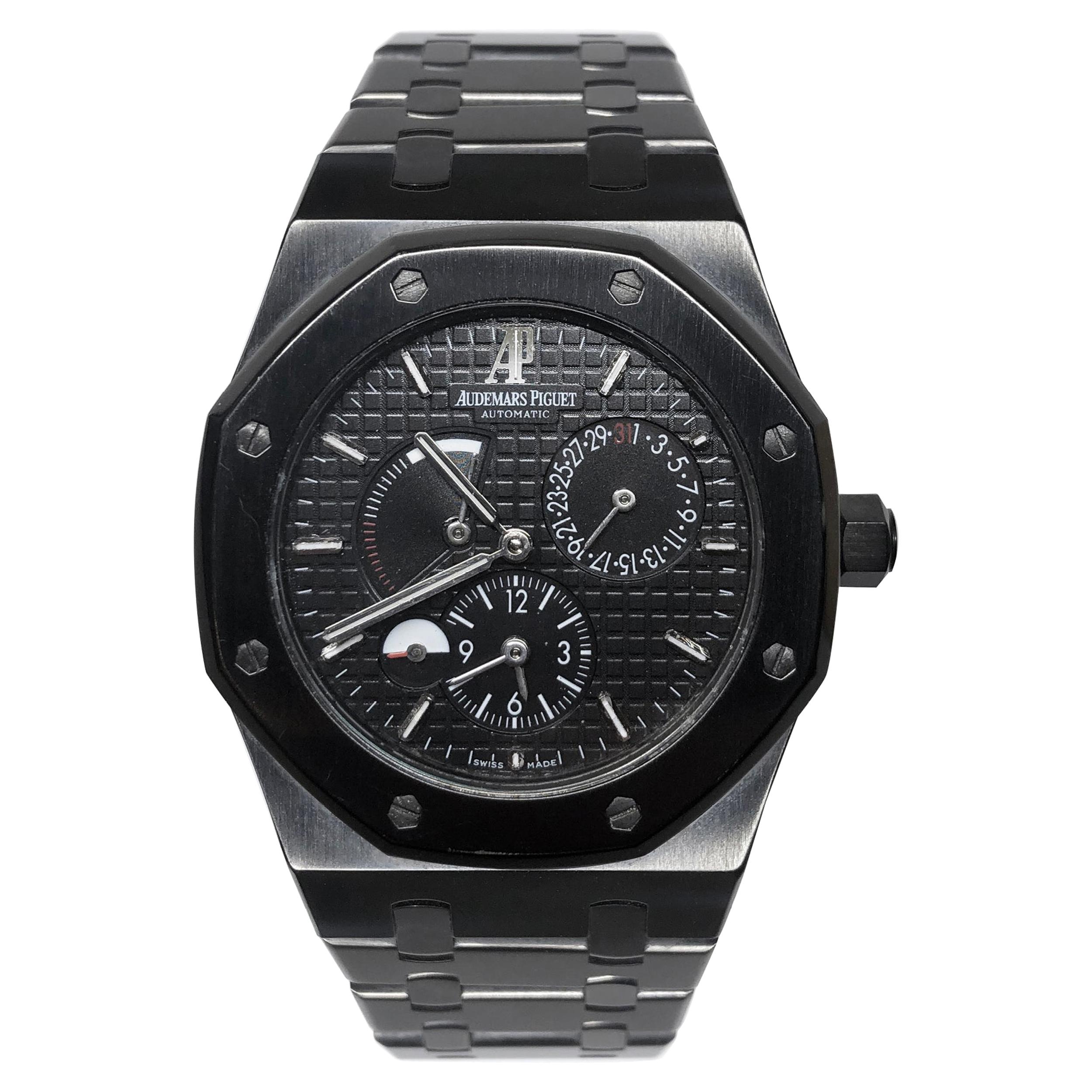 Audemars Piguet Royal Oak Dual Time Preowned Custom Wrist Watch For Sale