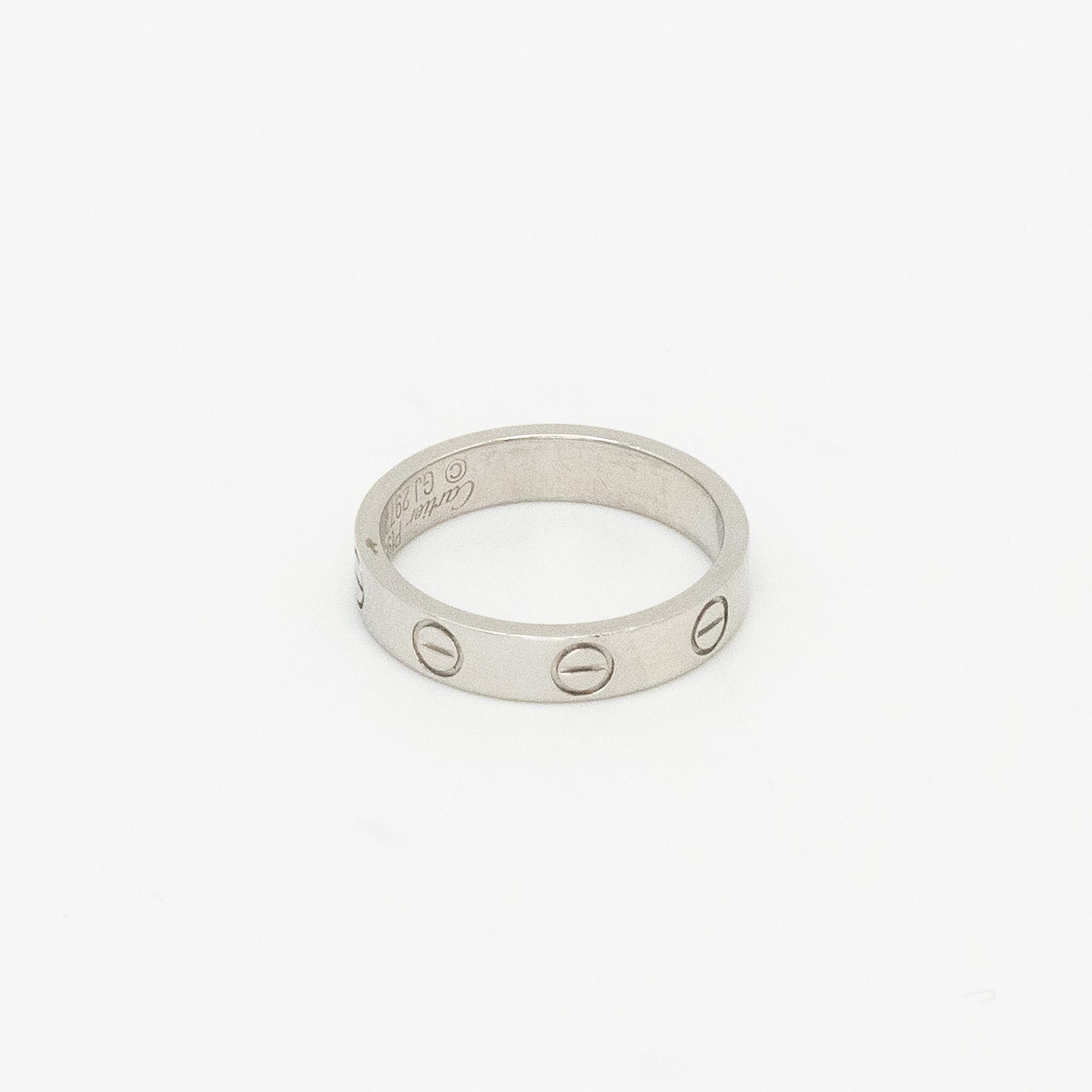 Donna Anello CARTIER LOVE in platino usato in vendita