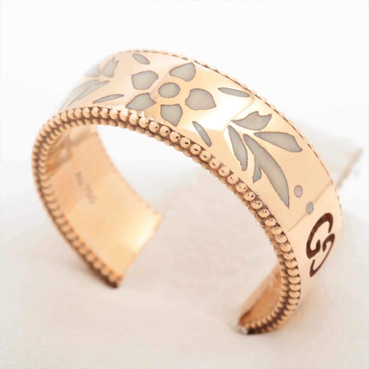 Genuine Gucci Ring.

Icon Blooms Collection
With Enamel leafs and flowers

18k 750k Rose Gold 


Details:

5.4grams
6mm wide
5.75 Size Gucci Size 11