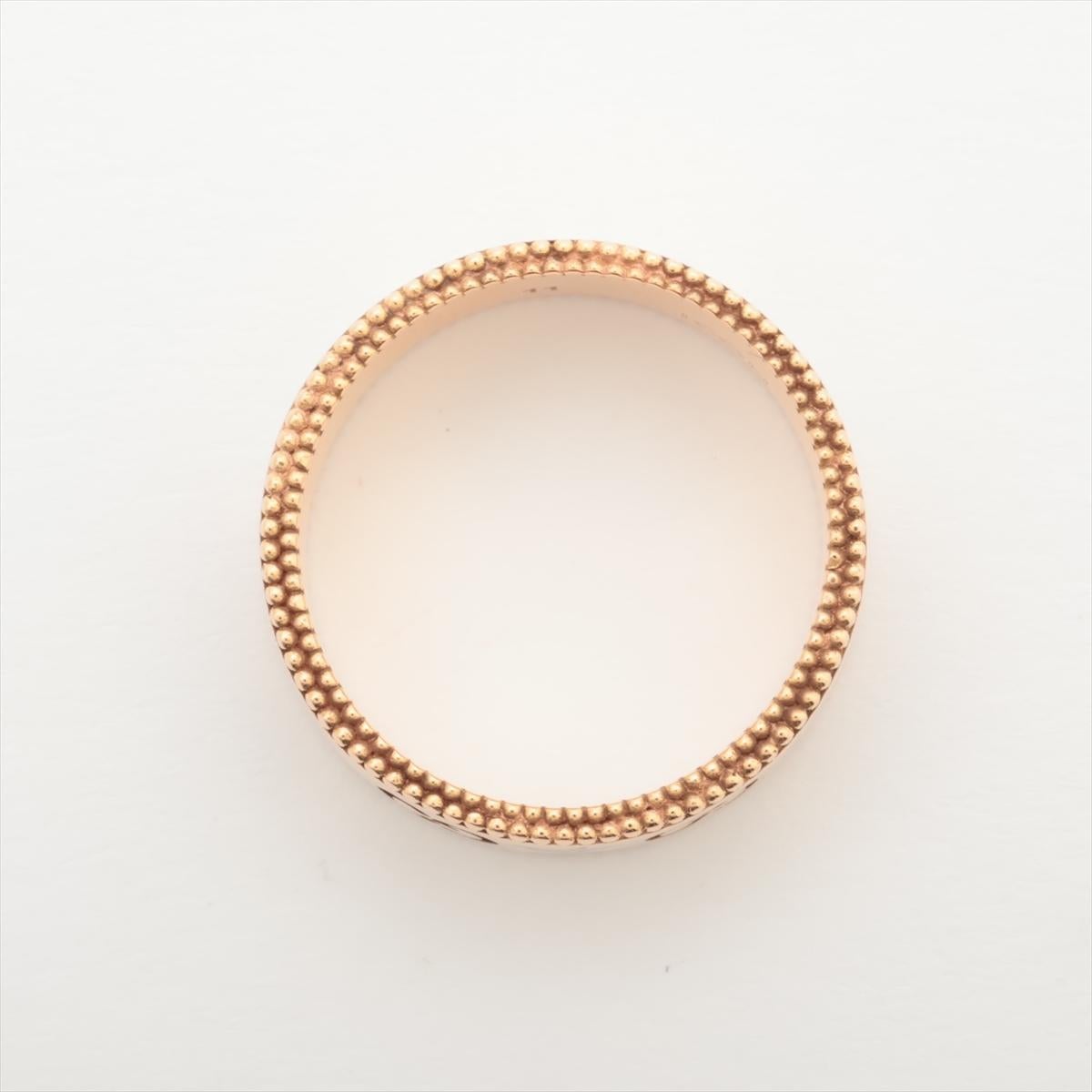 Women's Preowned GUCCI Ring. 18k Pink Rose Gold ICON Blooms Enamel Band. For Sale
