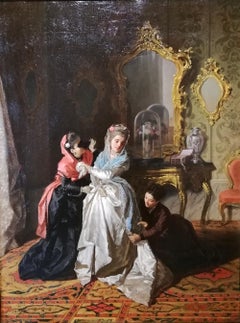 Preparations for Masquerade Ball, Giuliano Zasso, 19 Century, Italian Painting