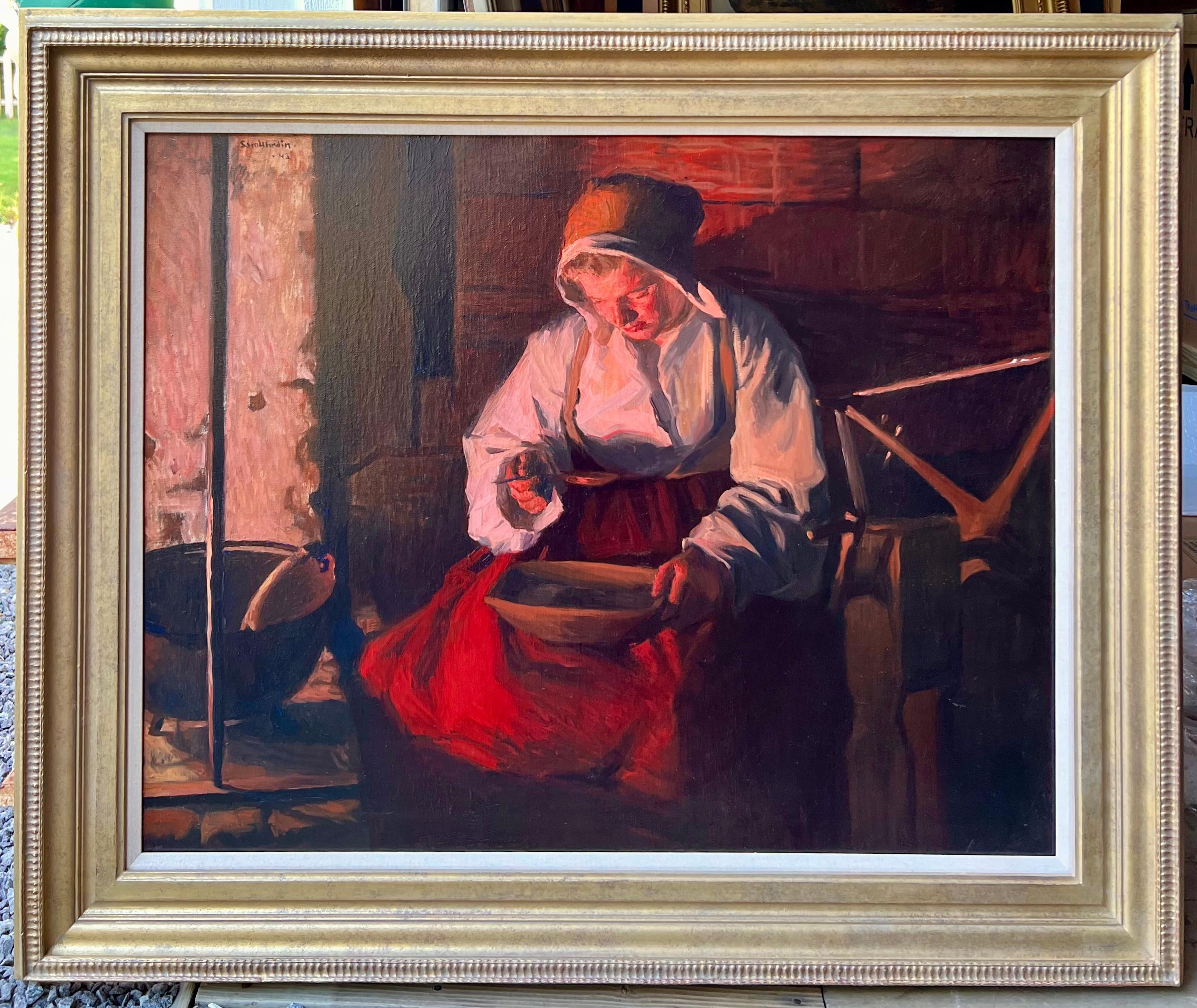 „Preparing the Meal“ von Sam Uhrdin im Zustand „Gut“ im Angebot in Wiscasset, ME