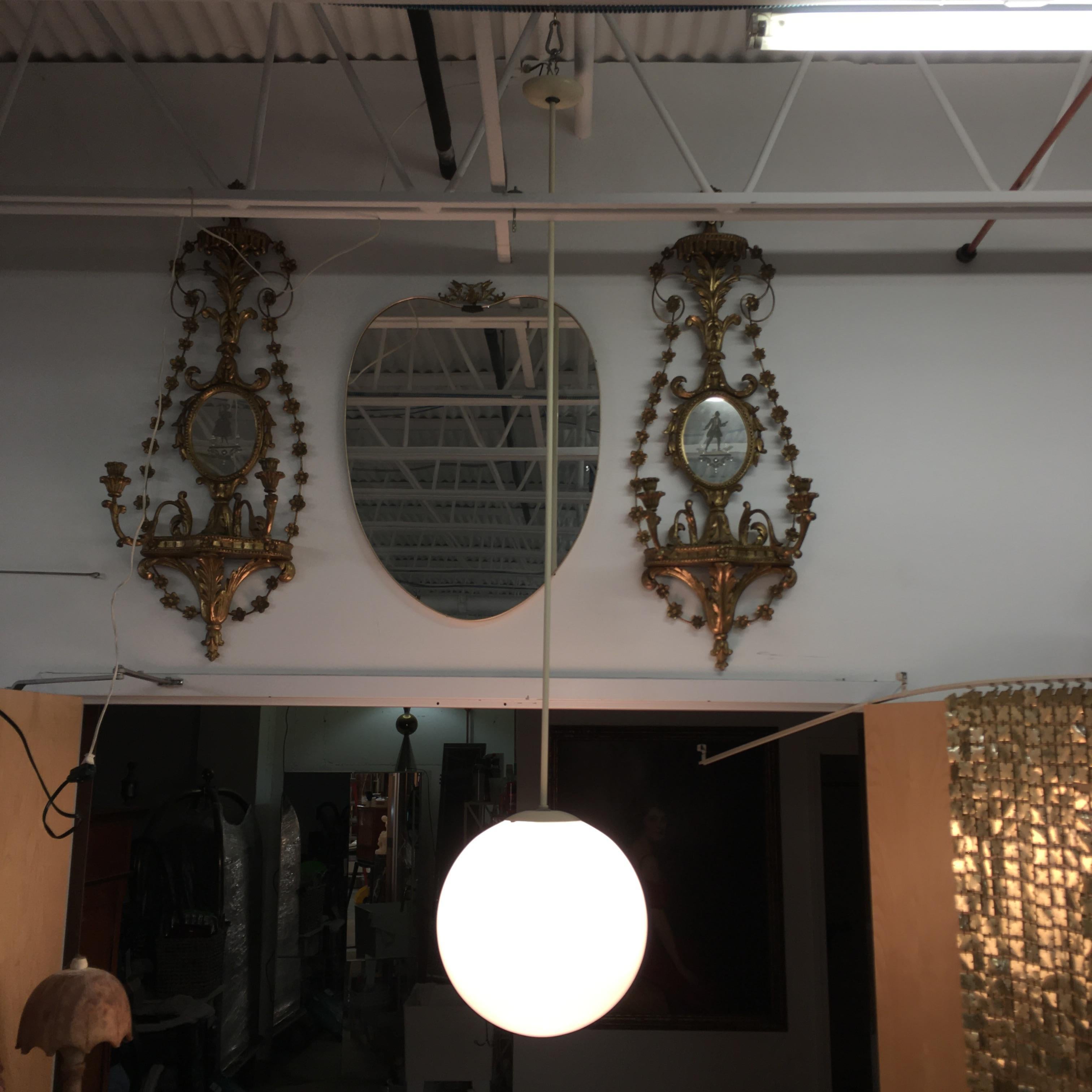 American Prescolite Polished Opal Glass Pendants