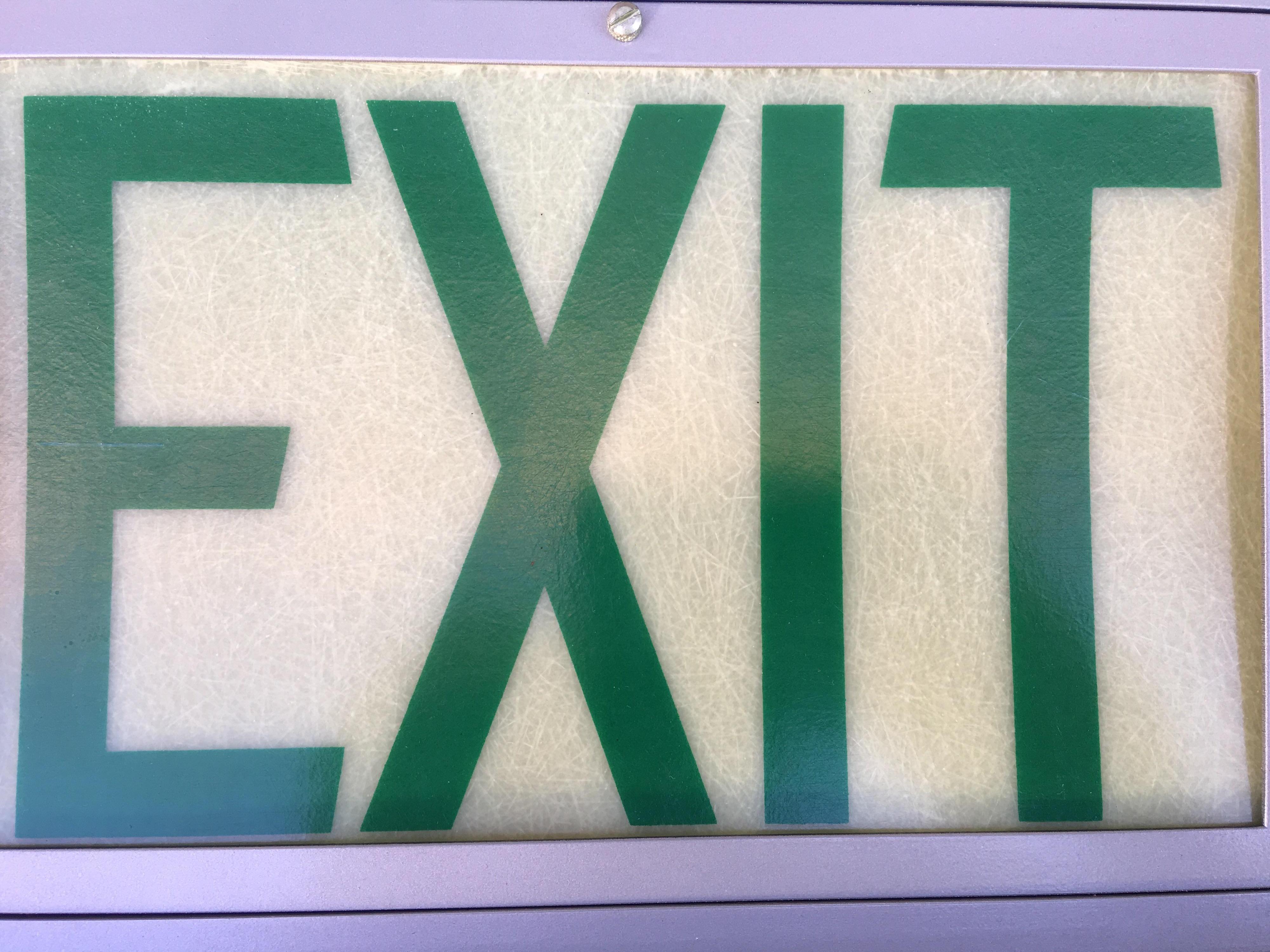 old exit sign