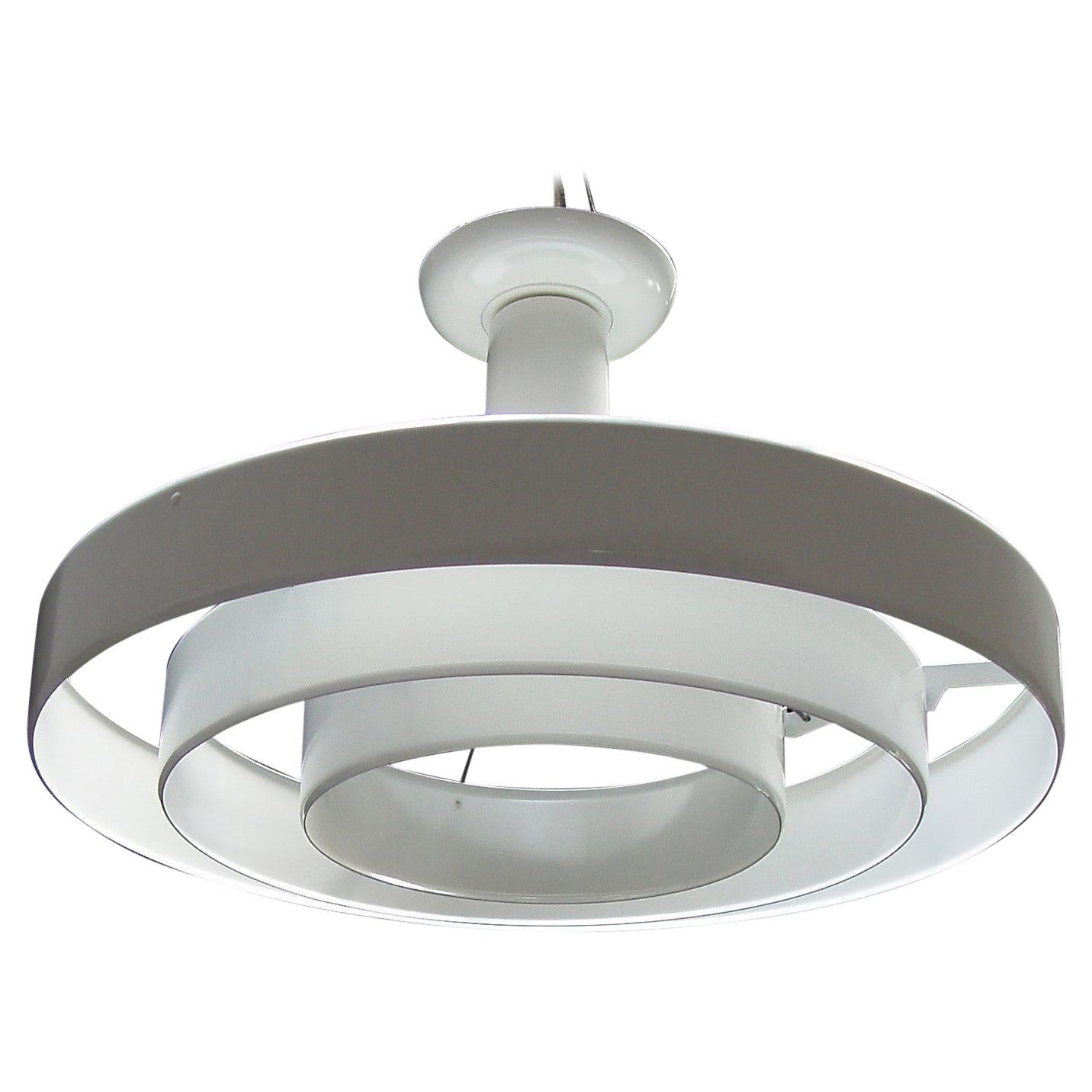 Prescolite Mid-Century Modern Saturn Ring Flush Mount Light