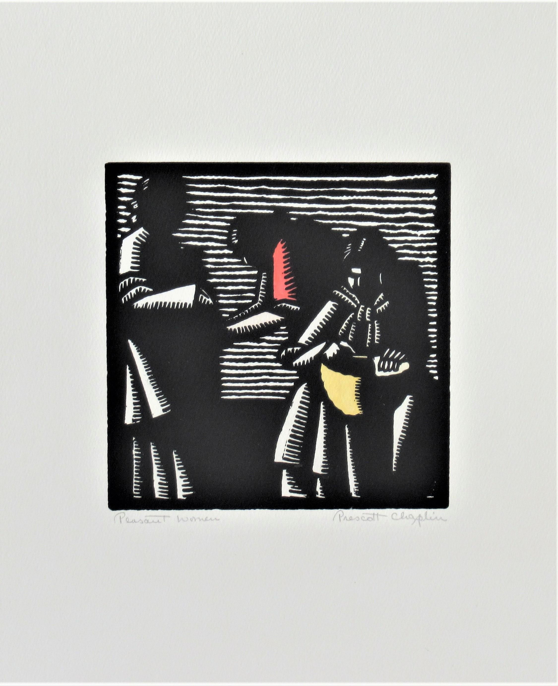 Prescott Chaplin Figurative Print – „“Peasant Women“ aus der Serie „Mexicana“