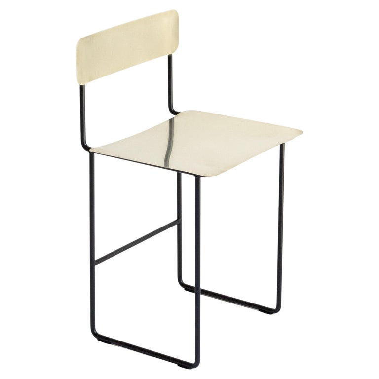 Presence Brass Chair By French Designer Gaspard Graulich For Sale at