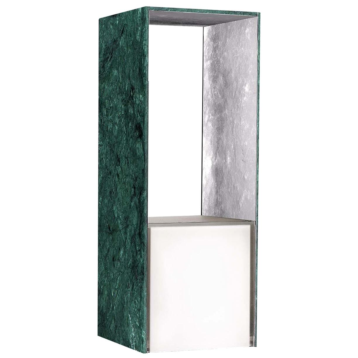 Presence Table Lamp with Verde Guatemala and Silver