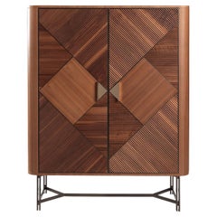 Armario Presence Nogal Con Cajones y Estantes