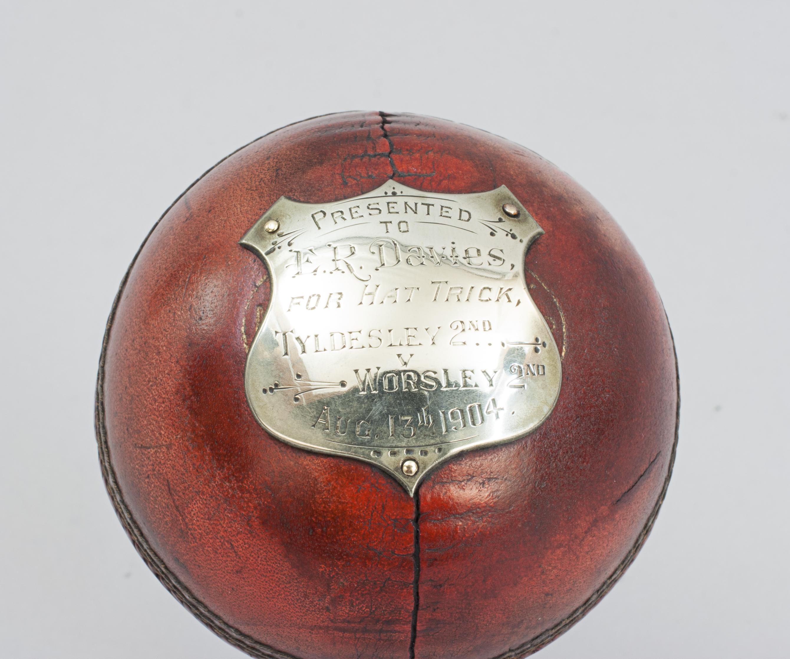 Presentation Cricket Ball, 13 août 1904 en vente 1