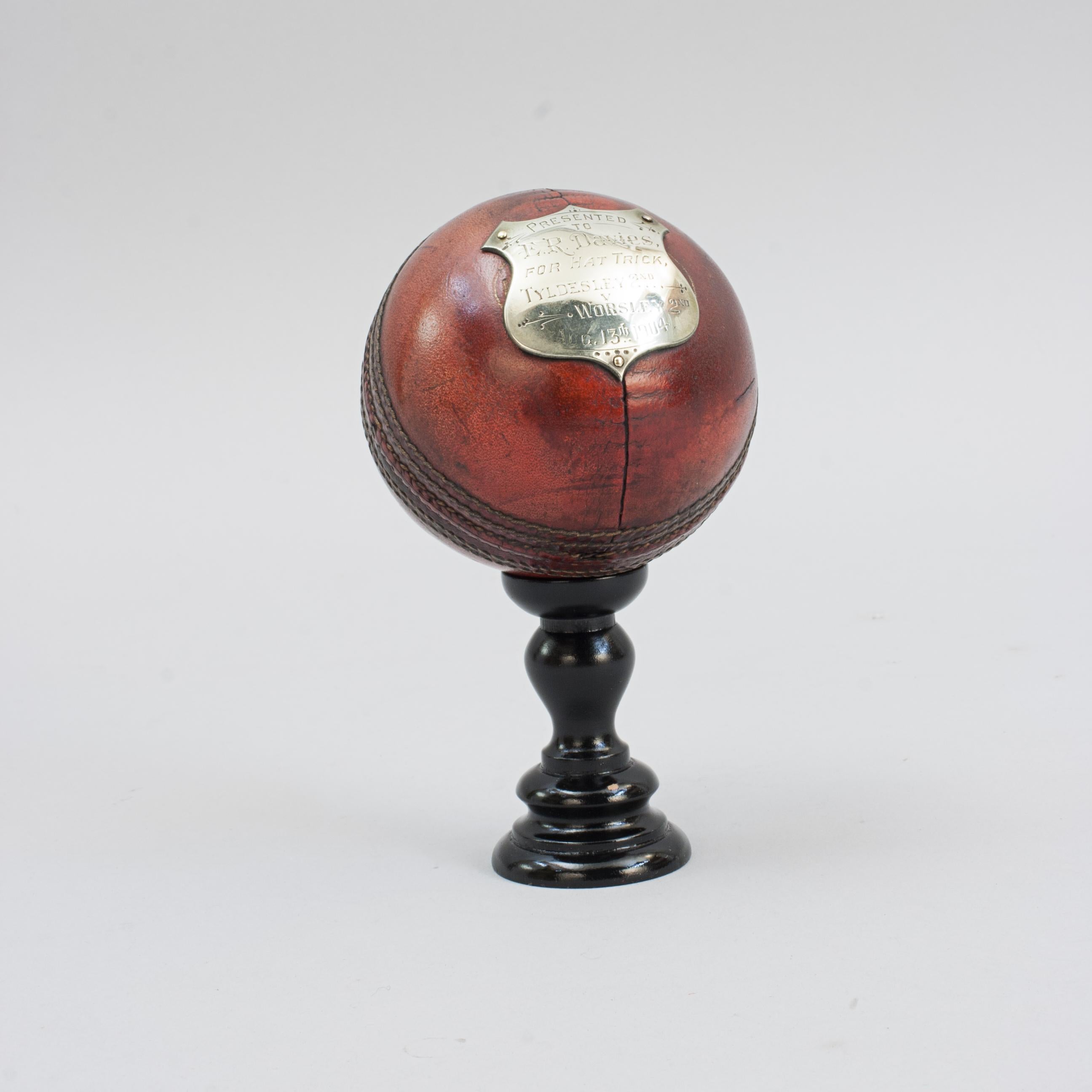 Presentation Cricket Ball, 13 août 1904 en vente 2