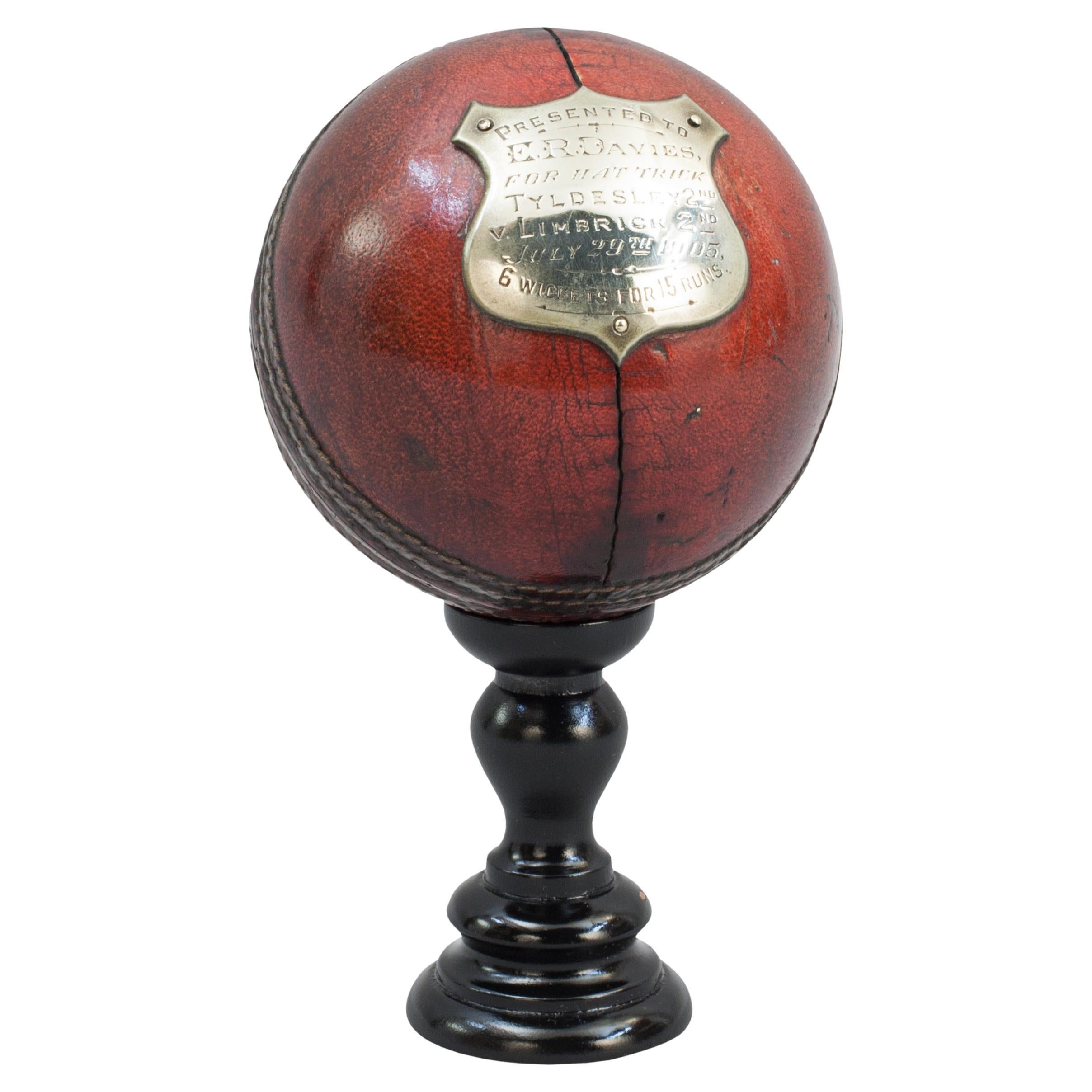 Presentation Cricket Ball, 29 juillet 1905 en vente