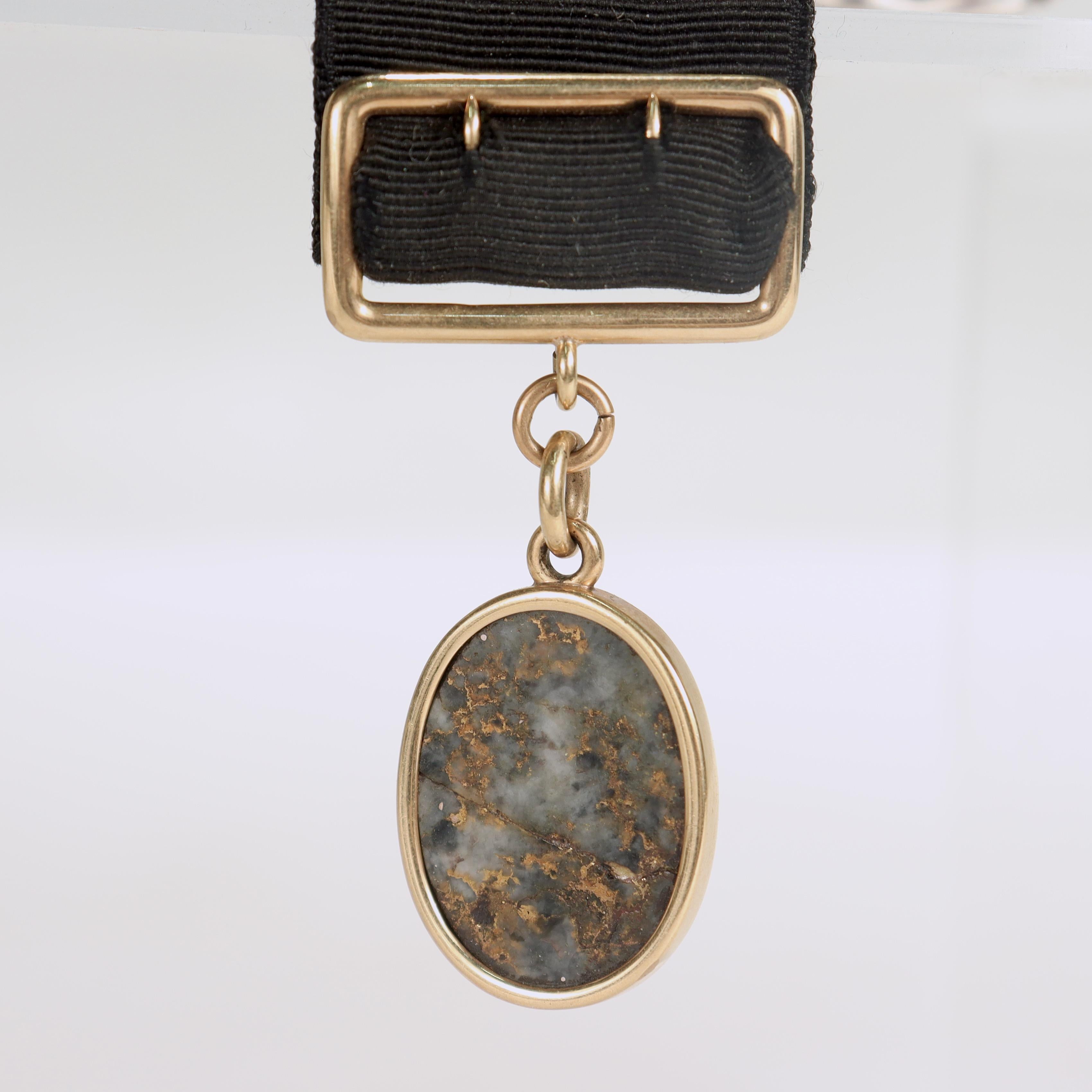Edwardian Presentation Indian Penny / Gold Quartz Watch Fob from President Teddy Roosevelt For Sale