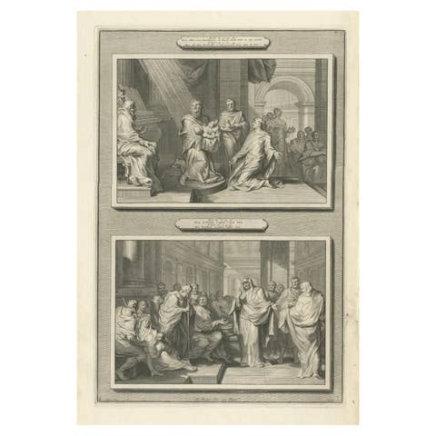 Presentation of Christ in the Temple & Prophetess Anna, Pieter Mortier, ca. 1700