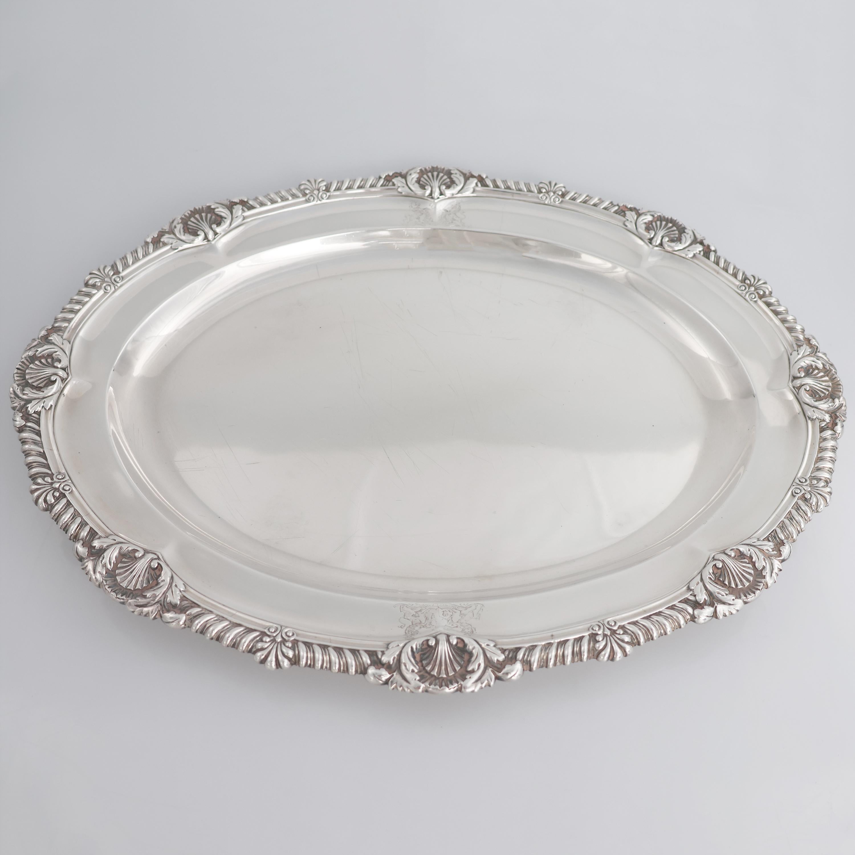 Presentoire de plata de ley Jorge IV, John Bridge, Londres 1826 British en venta