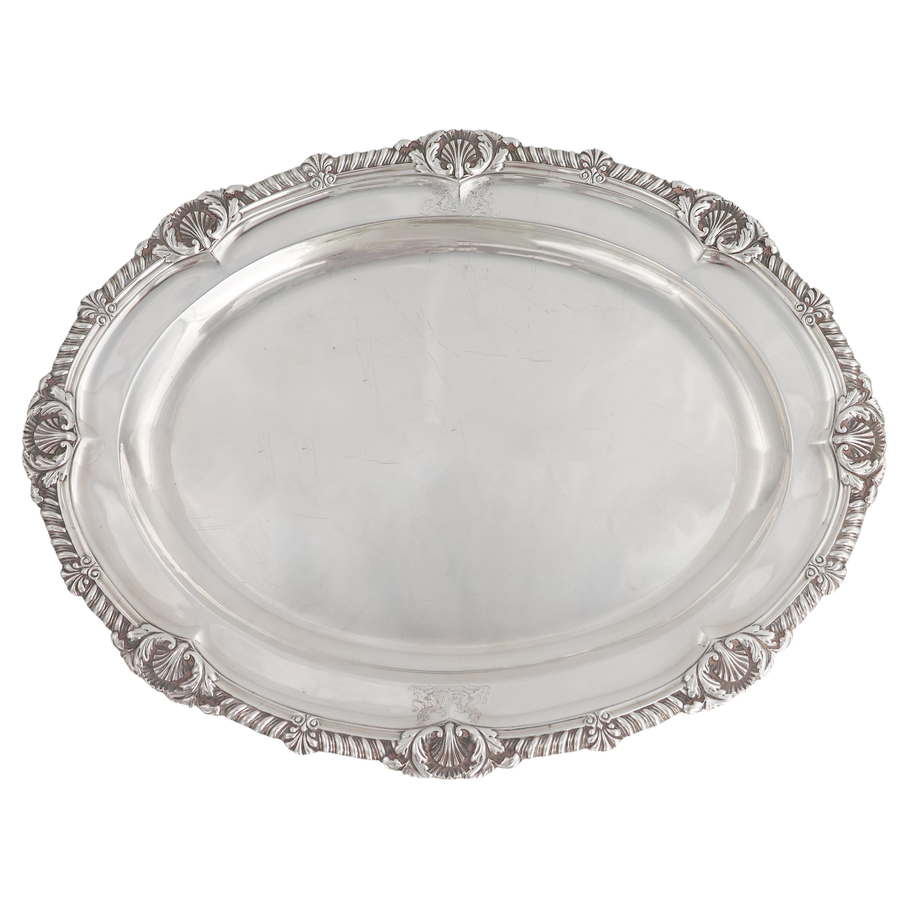 Presentoire in argento sterling Giorgio IV, John Bridge, Londra 1826