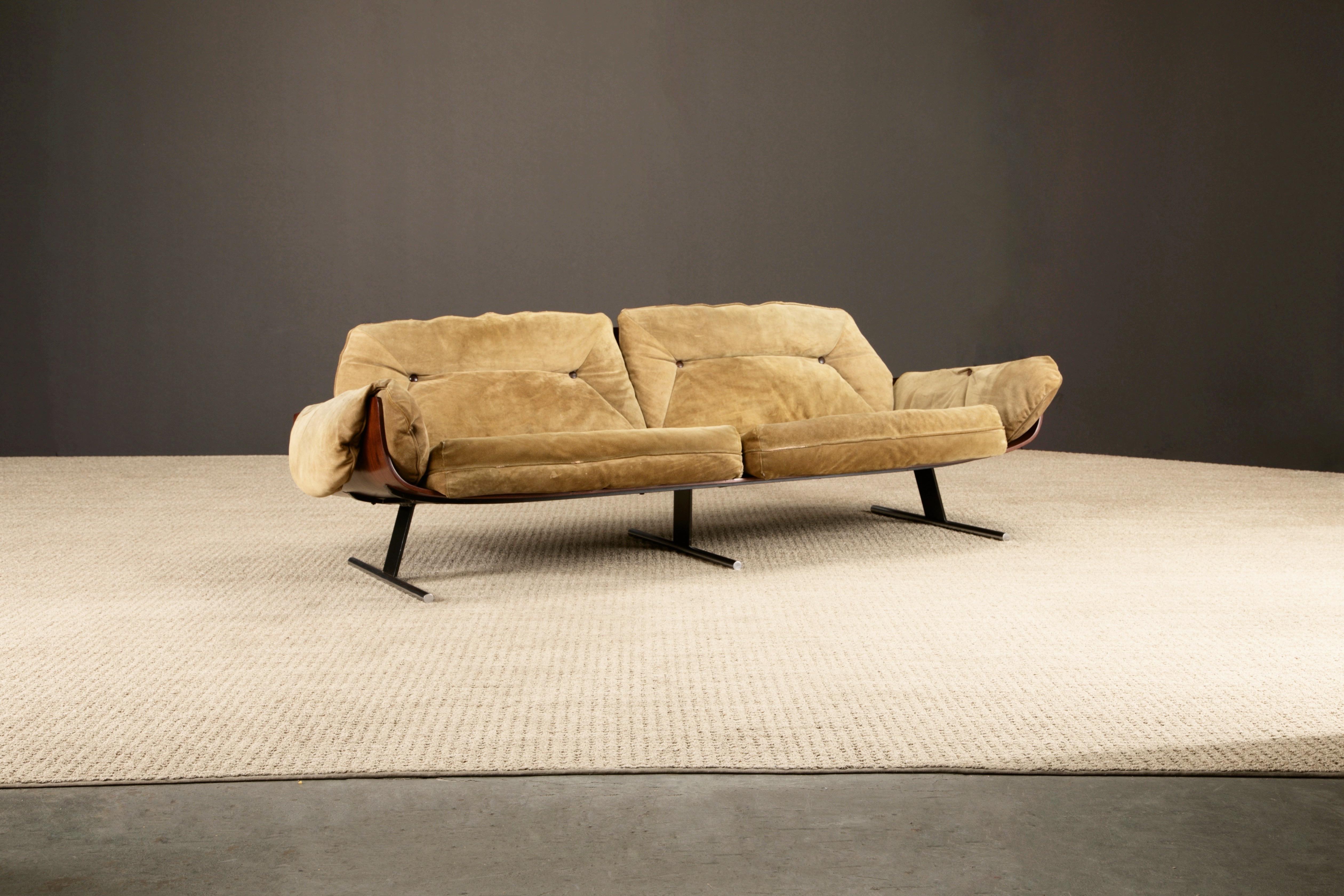 Brazilian 'Presidencial' Jacaranda Sofa by Jorge Zalszupin for L'Atelier Brazil, c. 1960