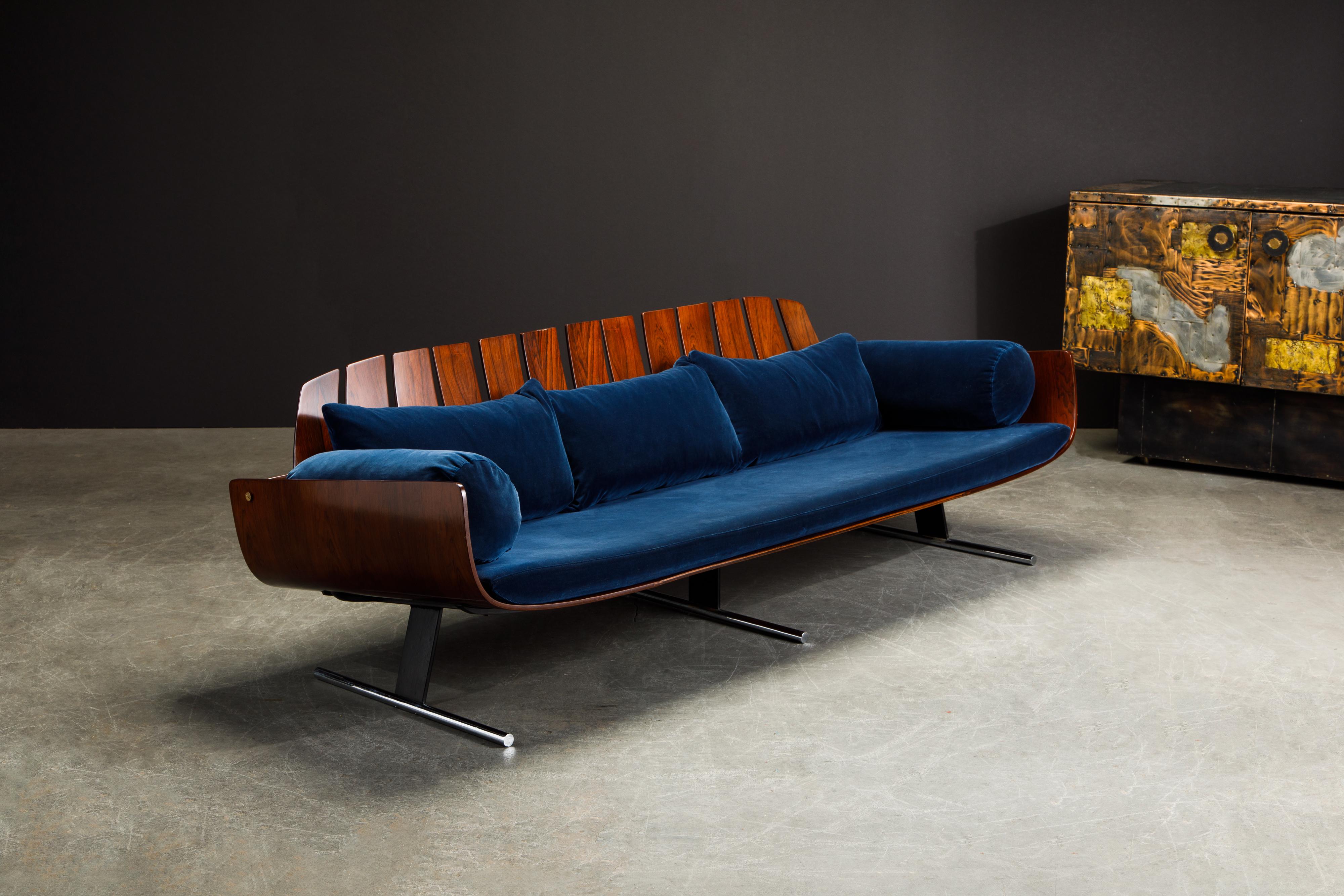 'Presidencial' Sofa by Jorge Zalszupin for L'Atelier Brazil, c. 1960, Signed In Good Condition In Los Angeles, CA