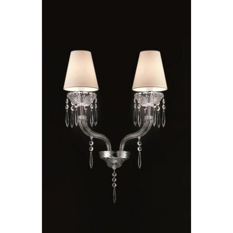 Président 5695 Wall, 1 Bulbs, Crystal Venetian Crystal In New Condition For Sale In Venice, IT