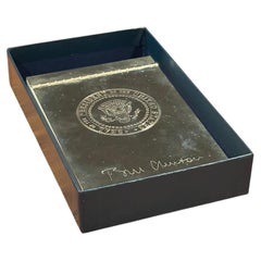 Präsident Bill Clinton Präsidentensiegel graviert Memo Pad Halter mit Box