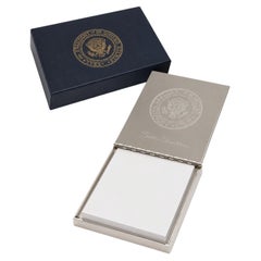 Präsident Bill Clinton Präsidentensiegel graviert Memo Pad Halter mit Box
