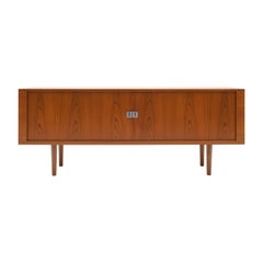President Credenza in Teak by Hans Wegner, Exceptional Example, Tambour Doors