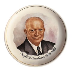 Vintage President Dwight D. Eisenhower Commemorative Ceramic Plate