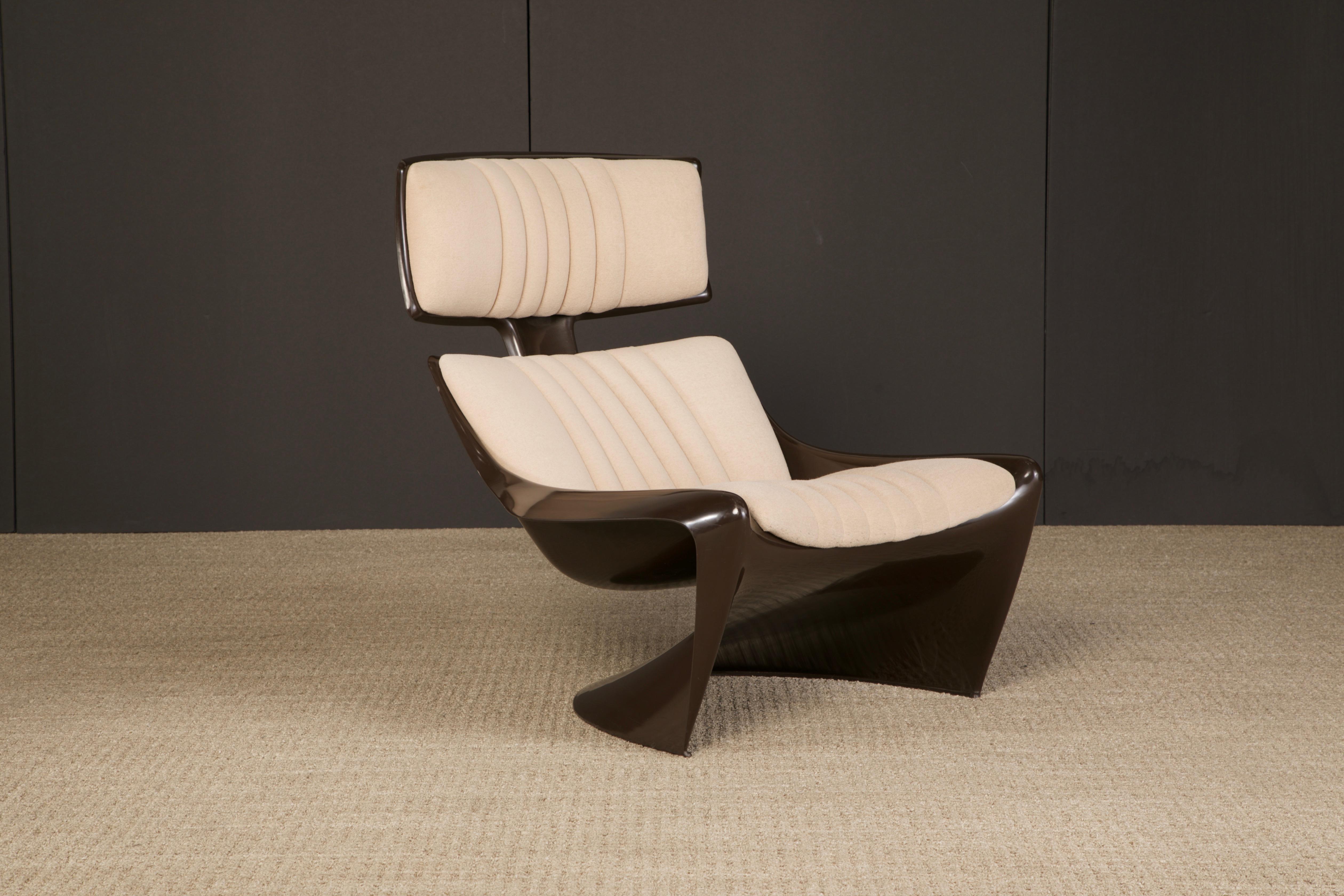 'President' Fiberglass Lounge Chairs by Steen Ostergaard for Cado, 1968, Signed 2
