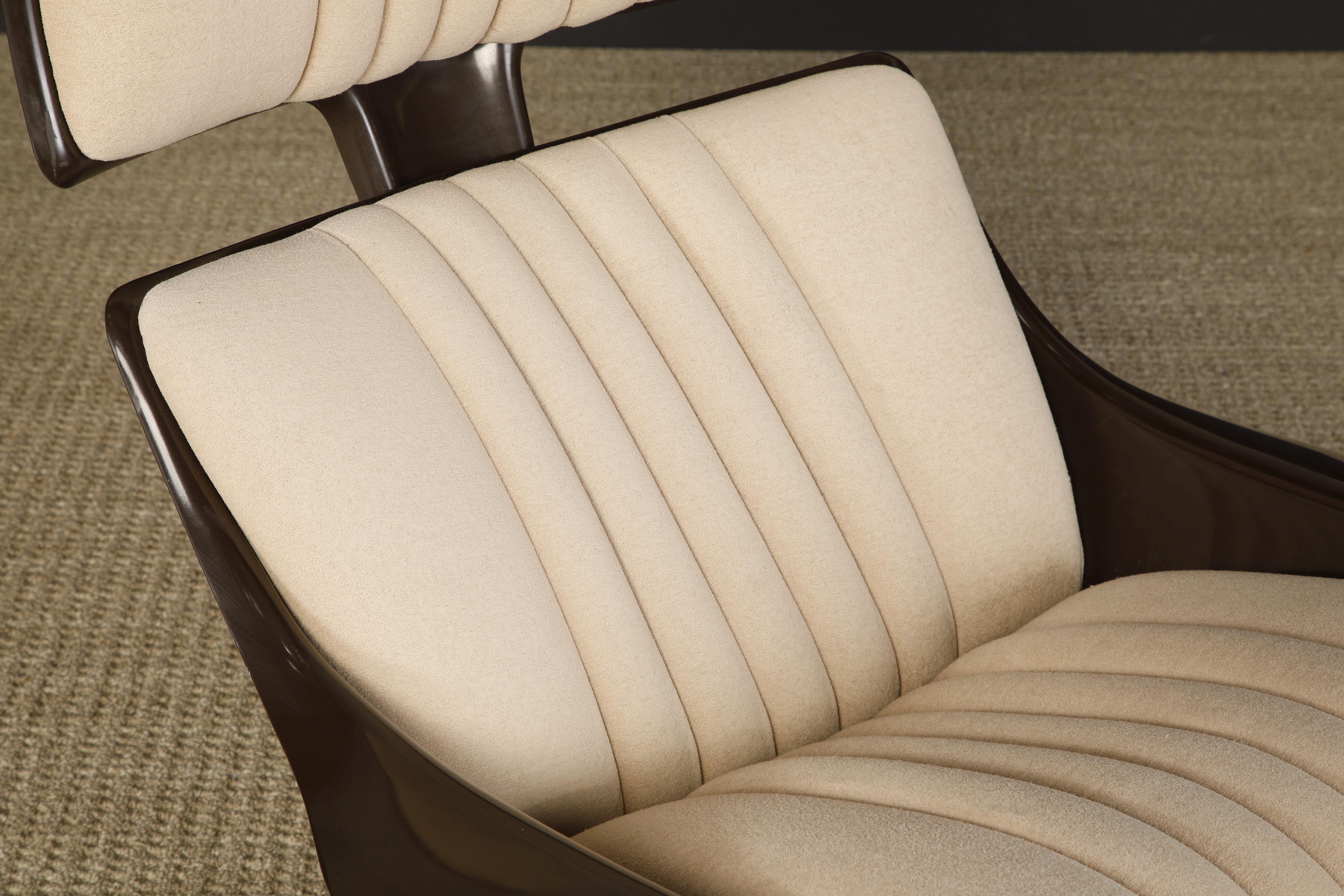 'President' Fiberglass Lounge Chairs by Steen Ostergaard for Cado, 1968, Signed 4