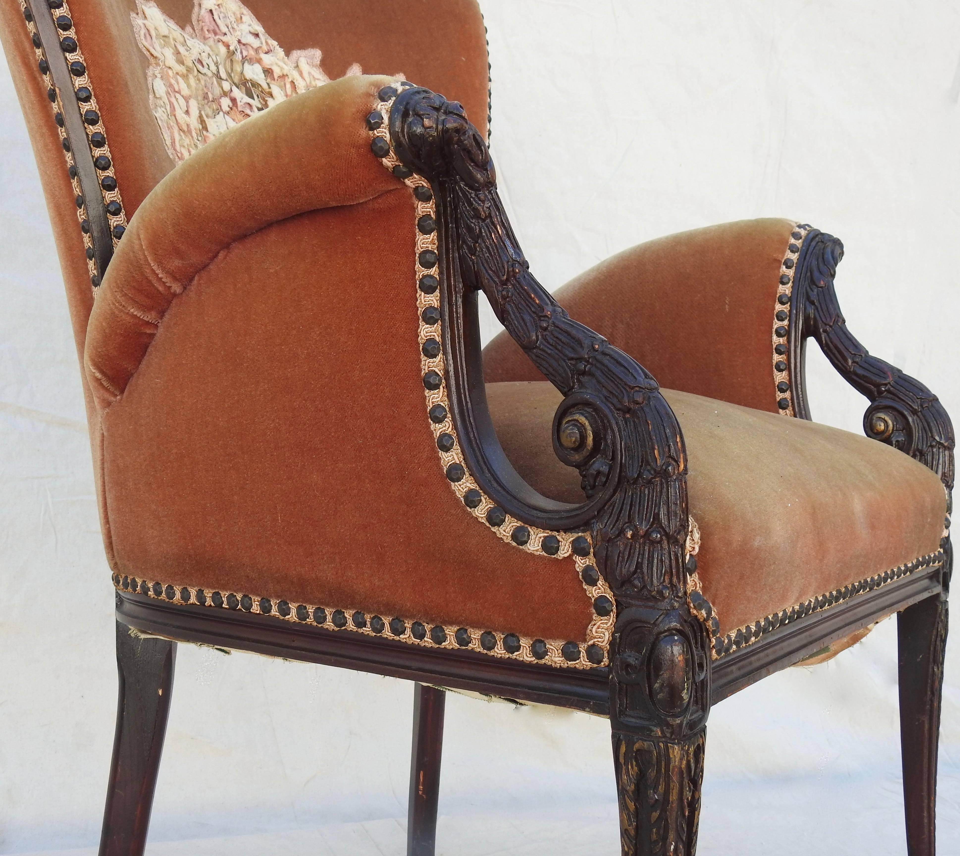 19th Century President James K. Polk Wingback Chair