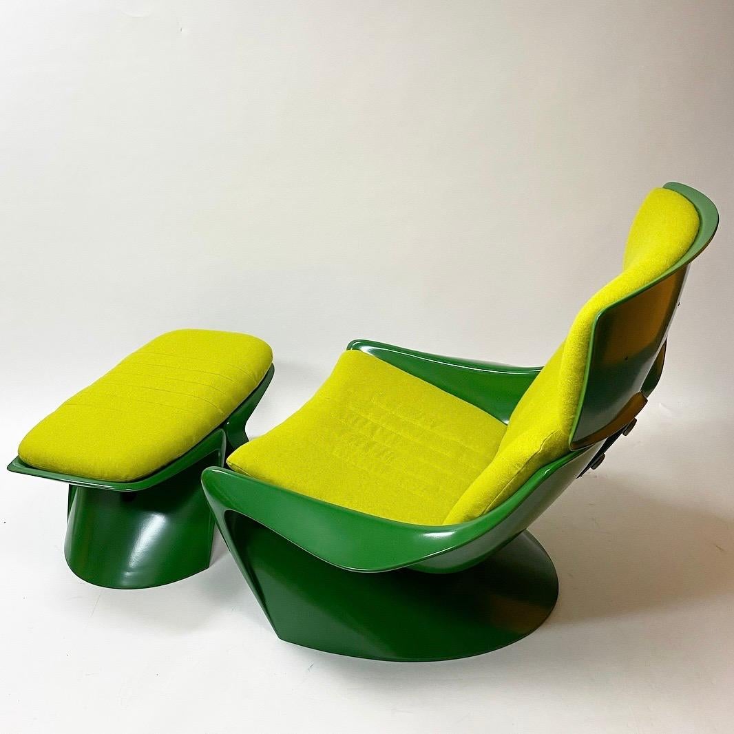 President Lounge Chair with Ottoman by Steen Østergaard for Cado, Denmark, 1970s 4
