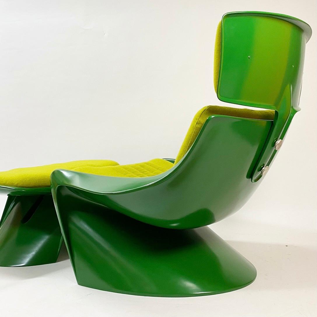 President Lounge Chair with Ottoman by Steen Østergaard for Cado, Denmark, 1970s 5